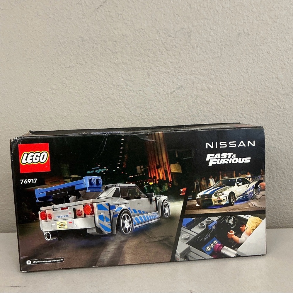 Lego Blue and White Nissan Fast & Furious Race Car Set
